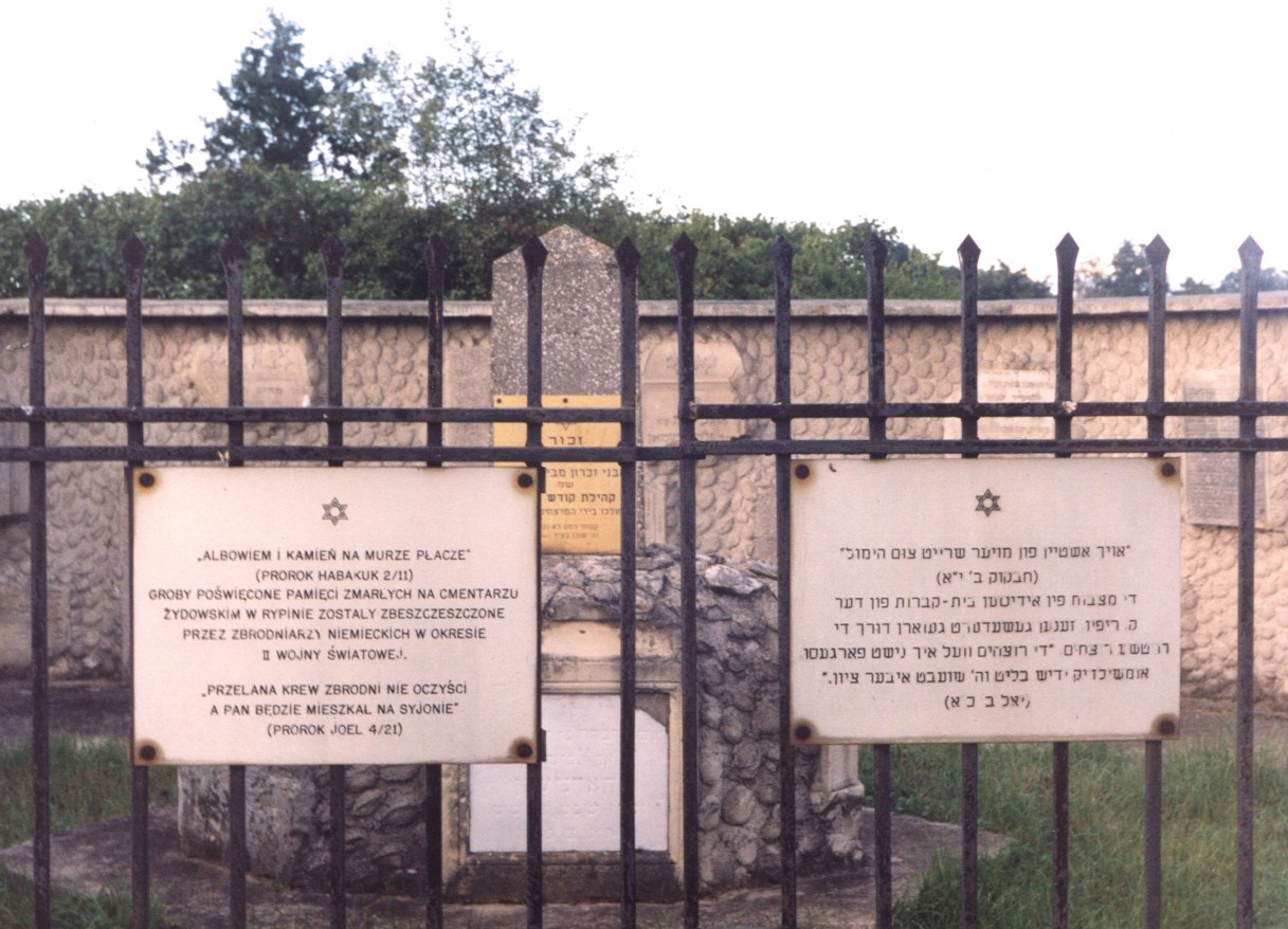 Wikipedia, Jewish cemetery in Rypin, Self-published work