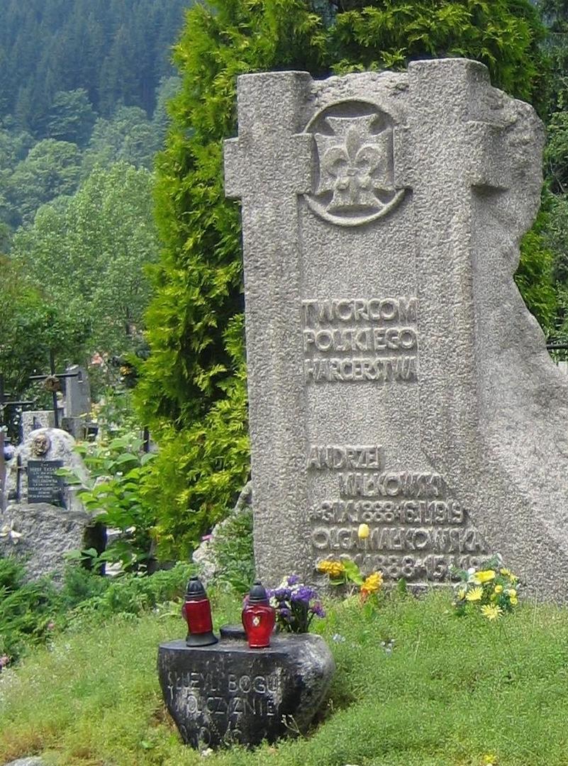 Wikipedia, Andrzej Juliusz Małkowski, Grave sculptures in Poland, New Cemetery in Zakopane, Olga Mał