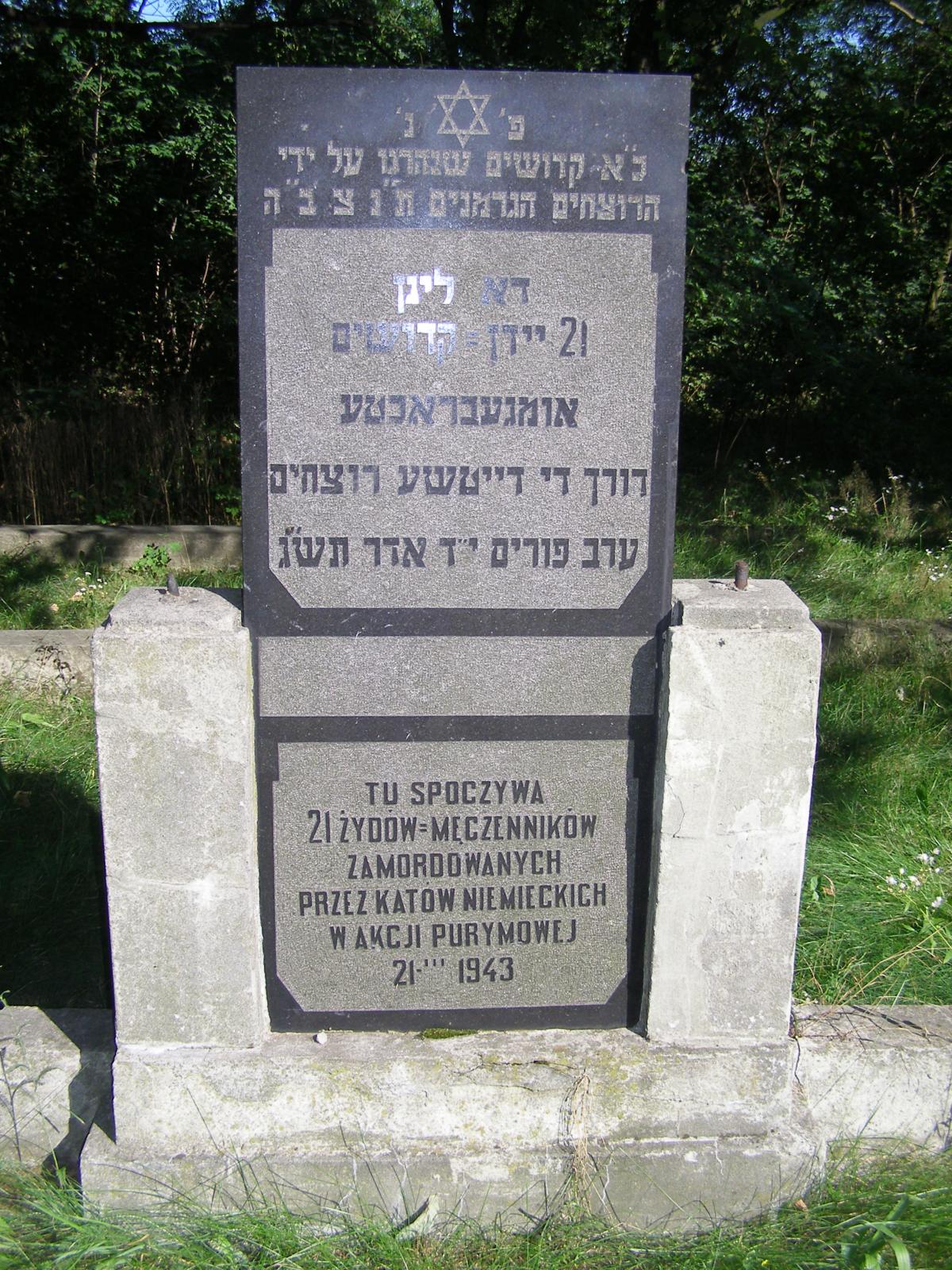 Wikipedia, Jewish cemetery in Tomaszów Mazowiecki, Photographs taken on 2008-08-07, Self-published w