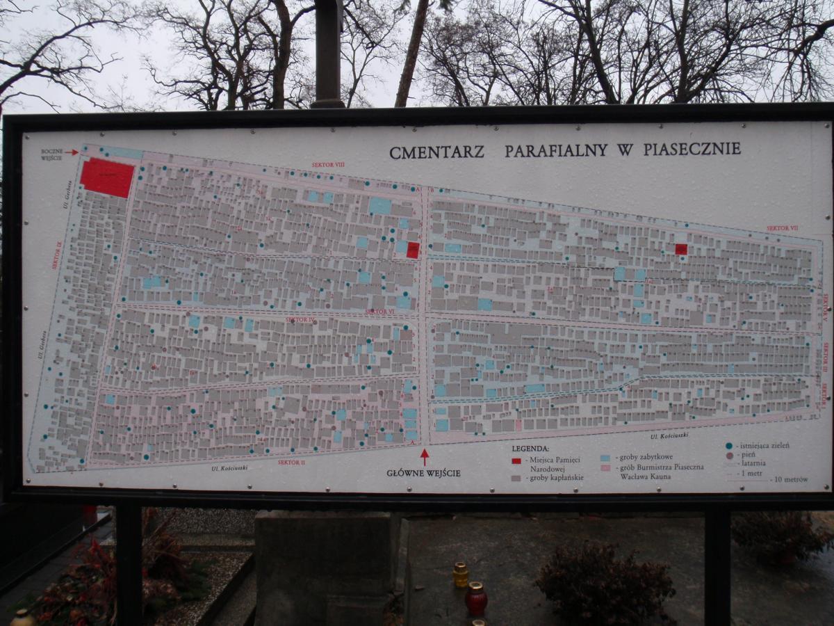 Wikipedia, Catholic cemetery in Piaseczno, Maps of cemeteries in Poland, Self-published work