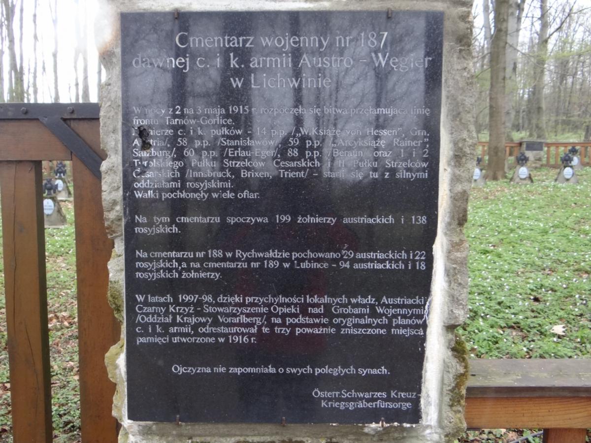 Wikipedia, Self-published work, World War I Cemetery nr 187 in Lichwin