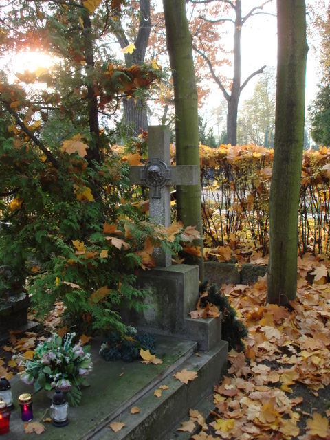 Wikipedia, Autumn in Poland, Municipal cemetery in Legnica, Self-published work