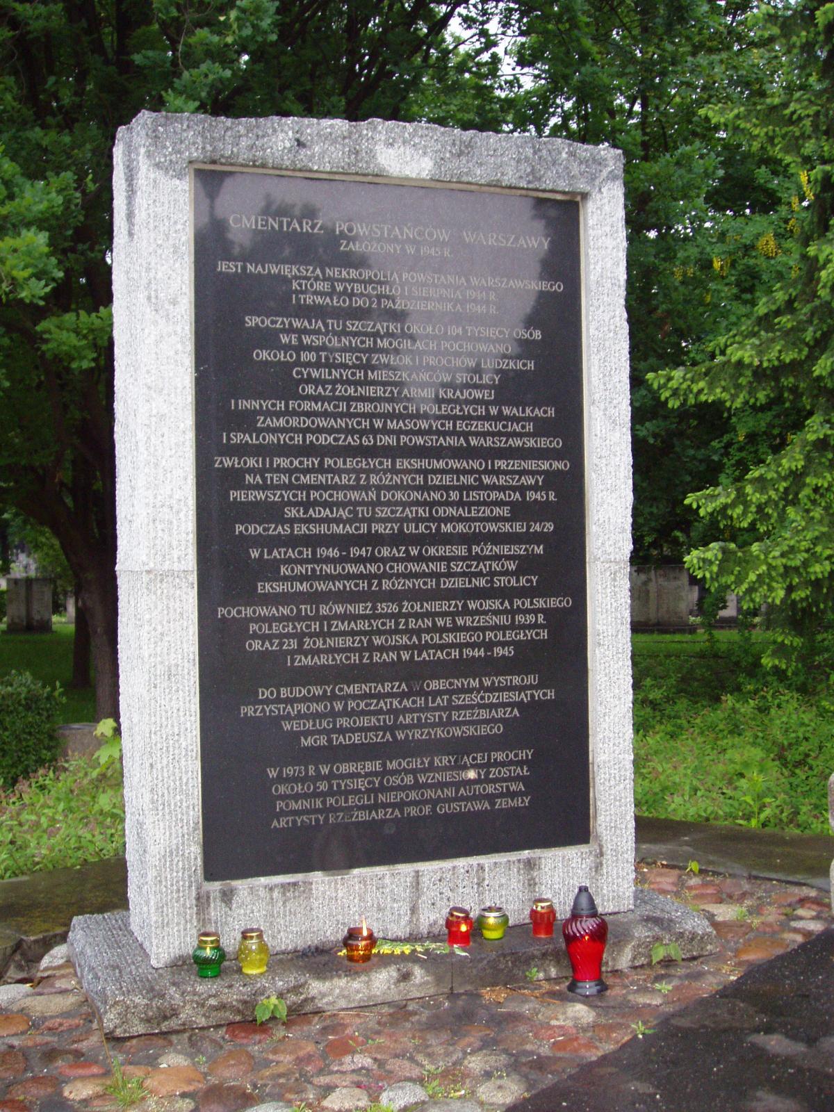 Wikipedia, Warsaw Insurgents Cemetery