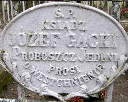 Wikipedia, Cemetery in Jedlnia, Self-published work