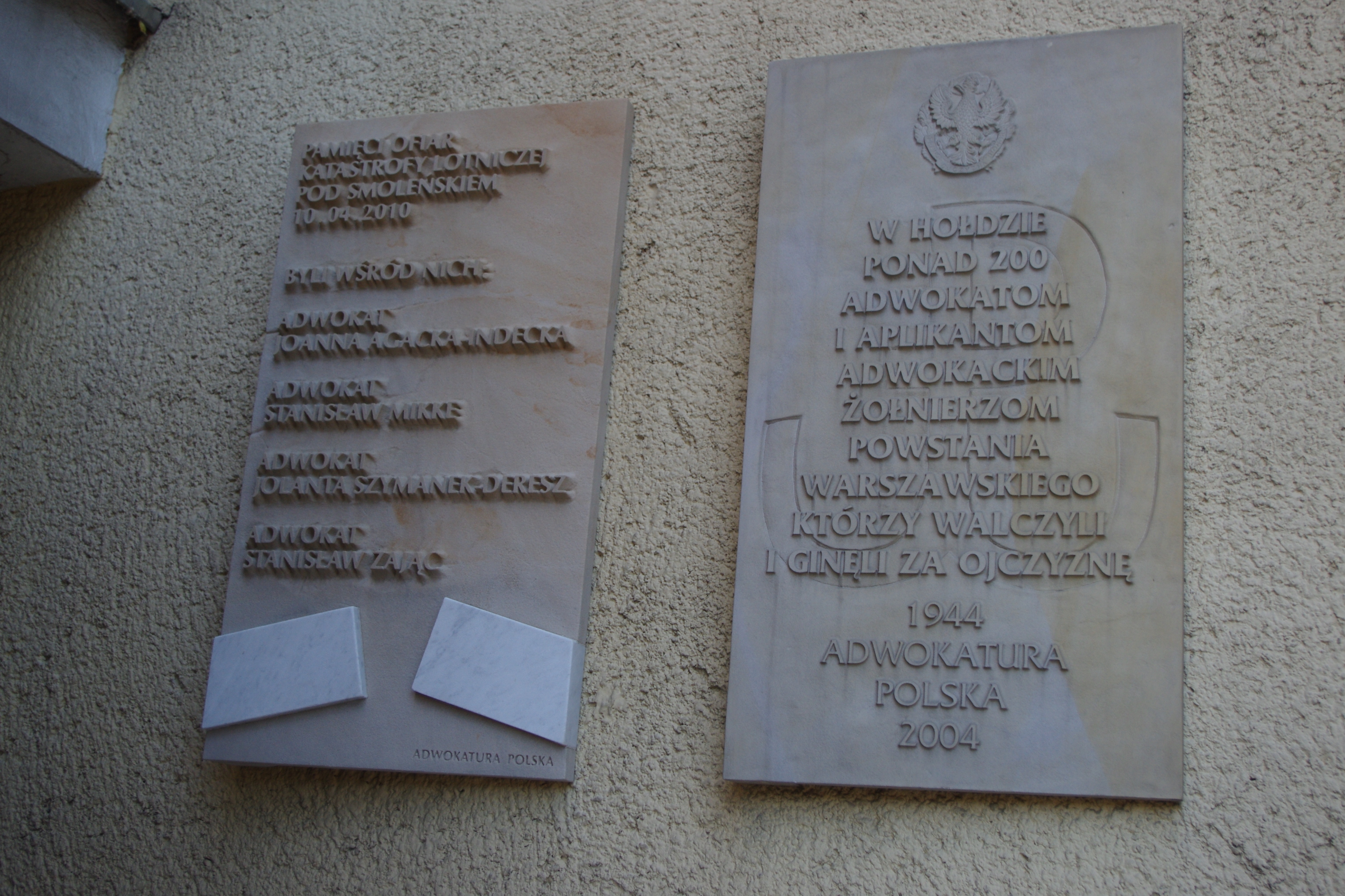 Wikipedia, Joanna Agacka-Indecka, Jolanta Szymanek-Deresz, Plaques in Warsaw, Plaques of the 2010 Po