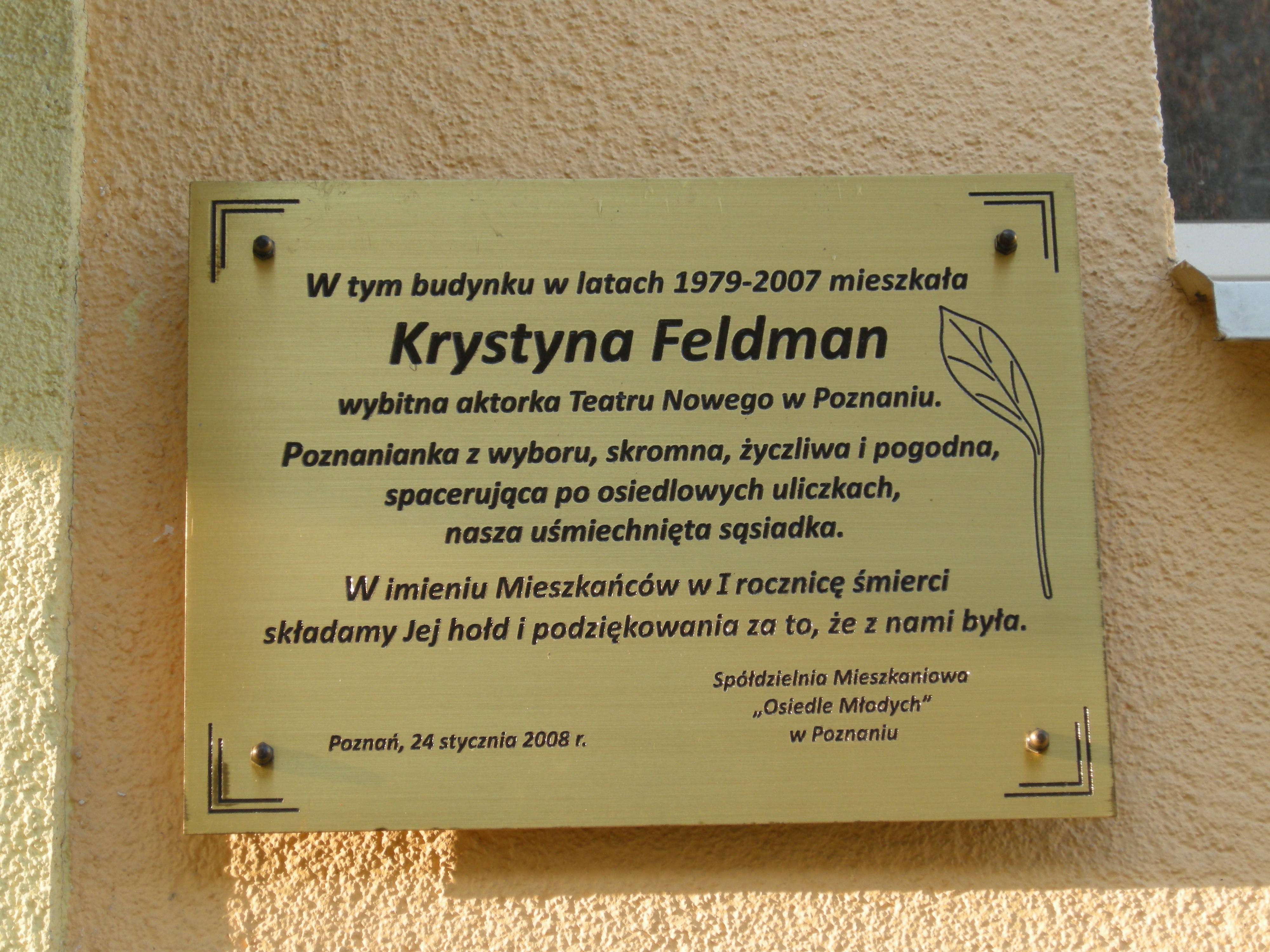 Wikipedia, 2009 in Pozna, Krystyna Feldman, Media with locations, Osiedle Armii Krajowej (Pozna), 