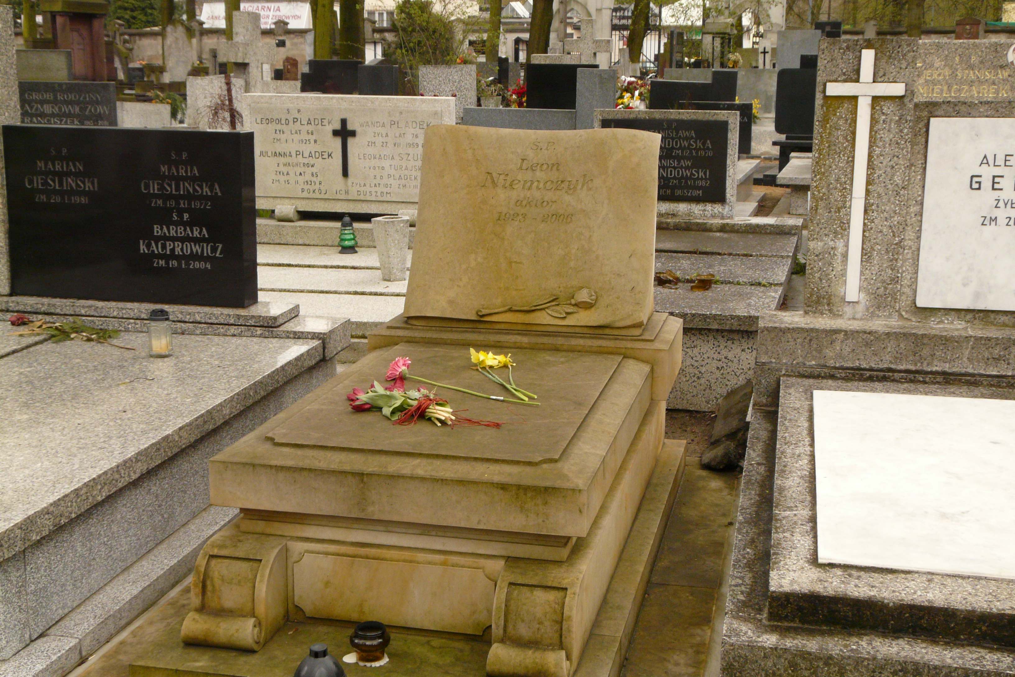 Wikipedia, Gravestones to actors, Leon Niemczyk, PD-self, Self-published work, ��d� Old Cemetery