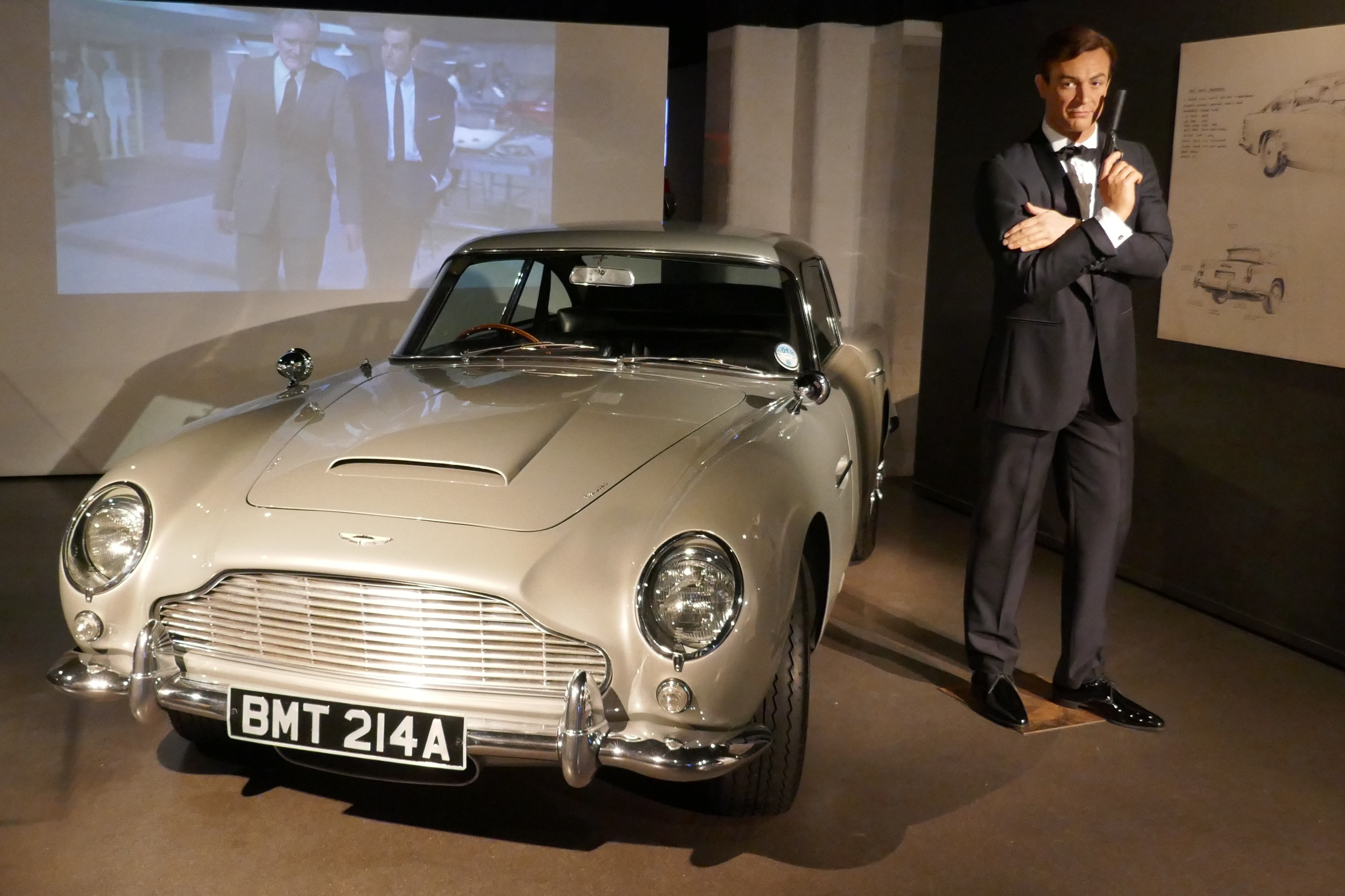 Wikipedia, Aston Martin DB5 (Goldfinger), Bond in Motion (London Film Museum), Sean Connery, Self-pu