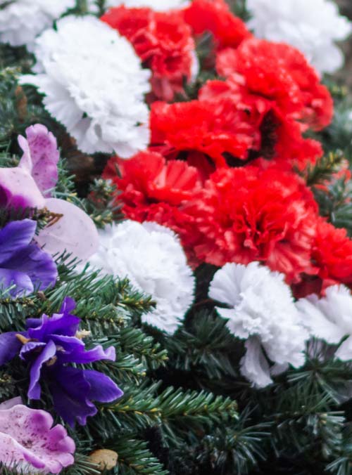 Fleurs pour les funérailles